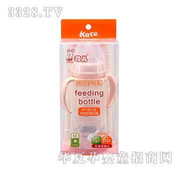 可兒300ml-PP寬口徑手把吸管奶瓶KR-1028